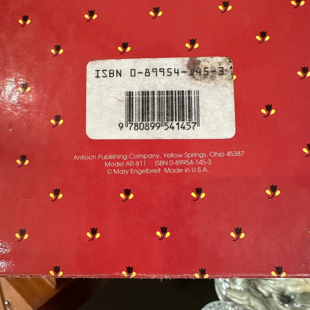 Vtg Mary Engelbreit Sketchbook Red Hardcover Grid Journal 90's Stationery Whimsy